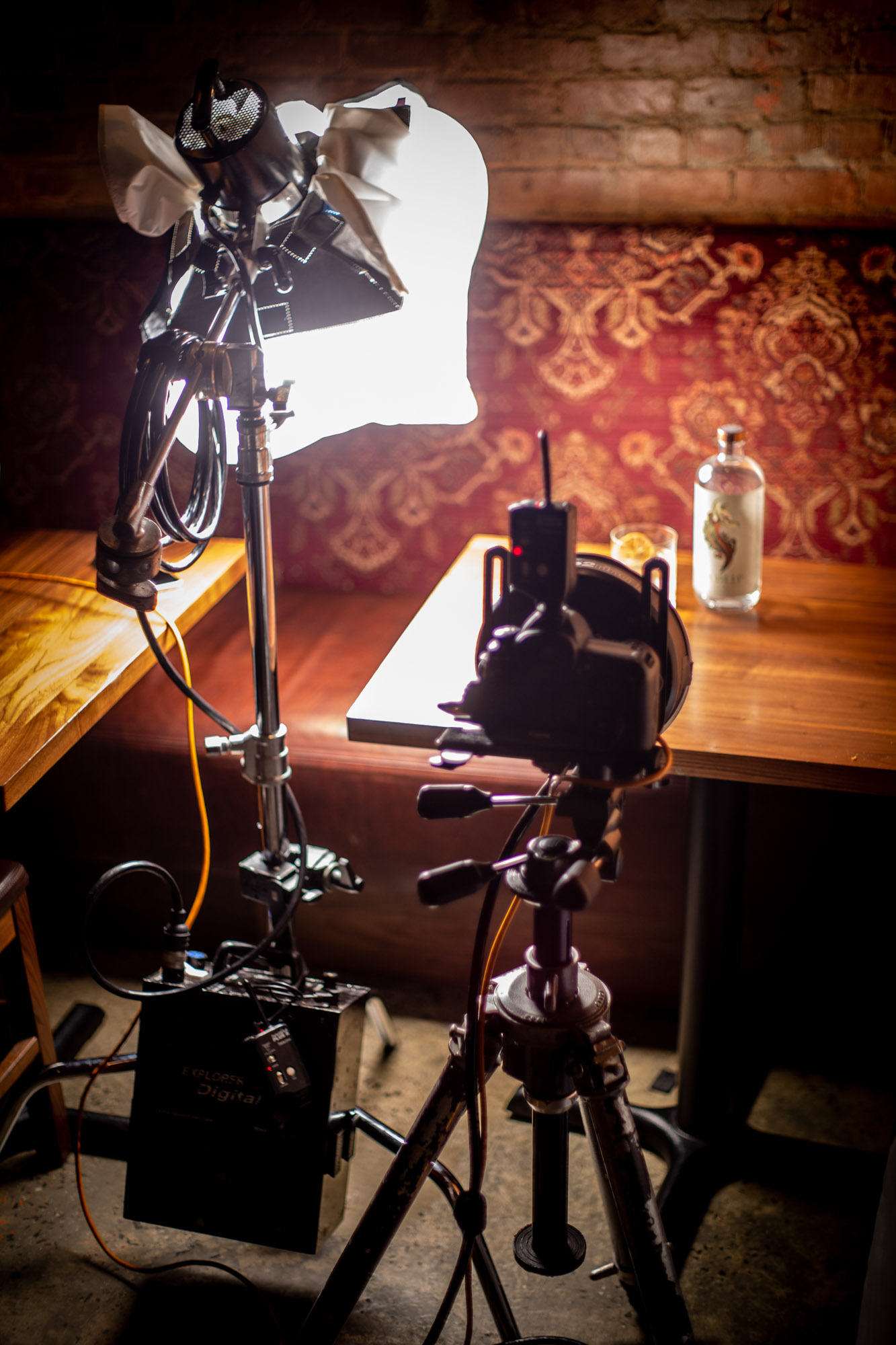 NYC Food Photographer Will Engelmann behind the camera photographing food at the restaurant Feroce