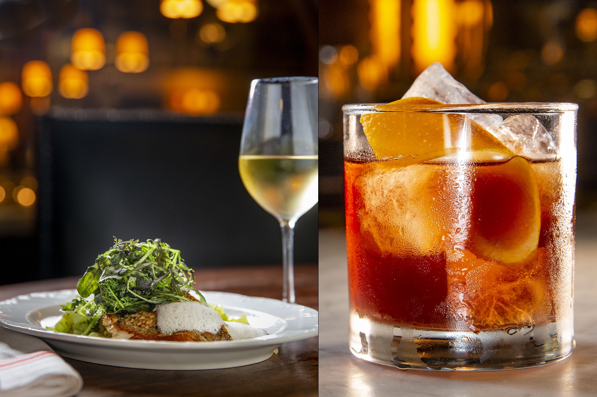 Food and drinks from Acme NYC.