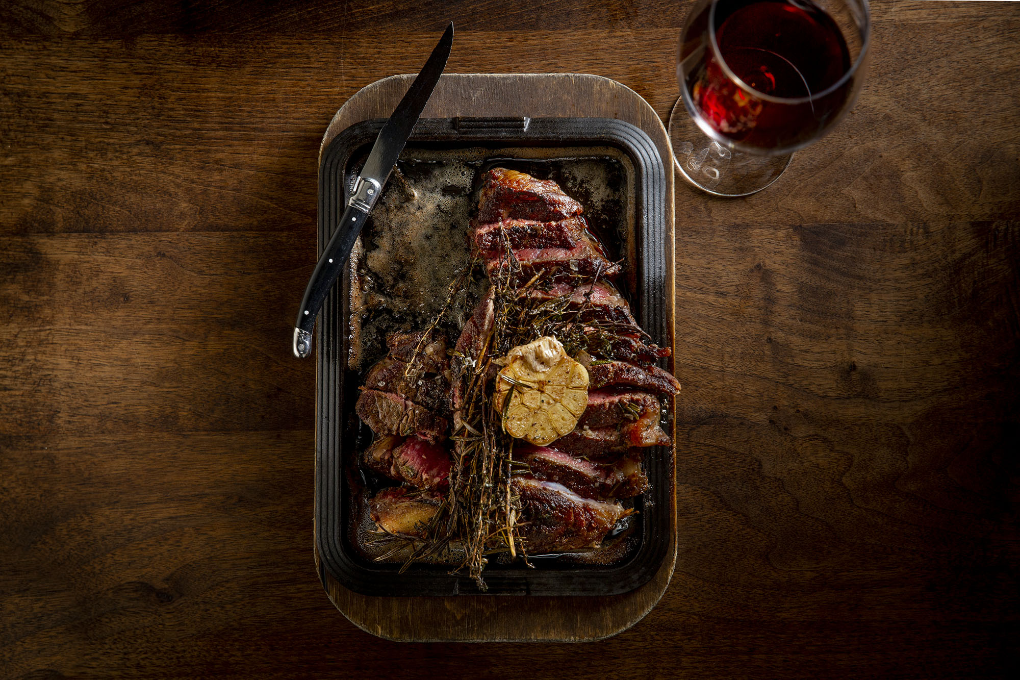 a pat lafrieda steak photographed at the italian restaurant antica pesa