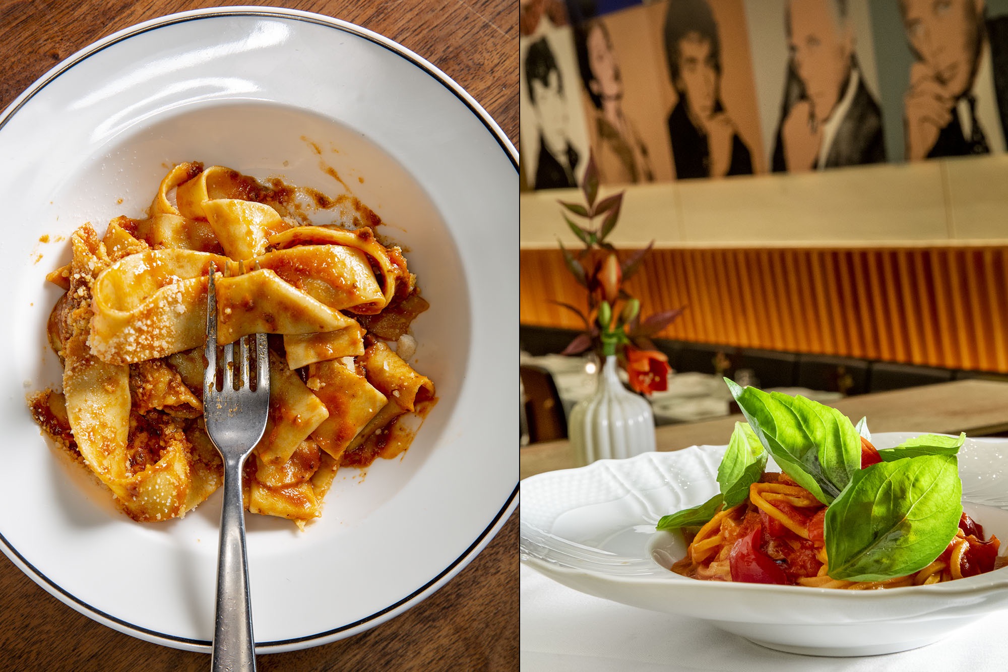 Photographs of Pasta.